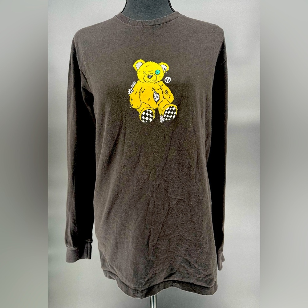 Vans Men's Teddy Bear Graphic Print Skater Shirt M Streetwear Rock Grunge Punk
